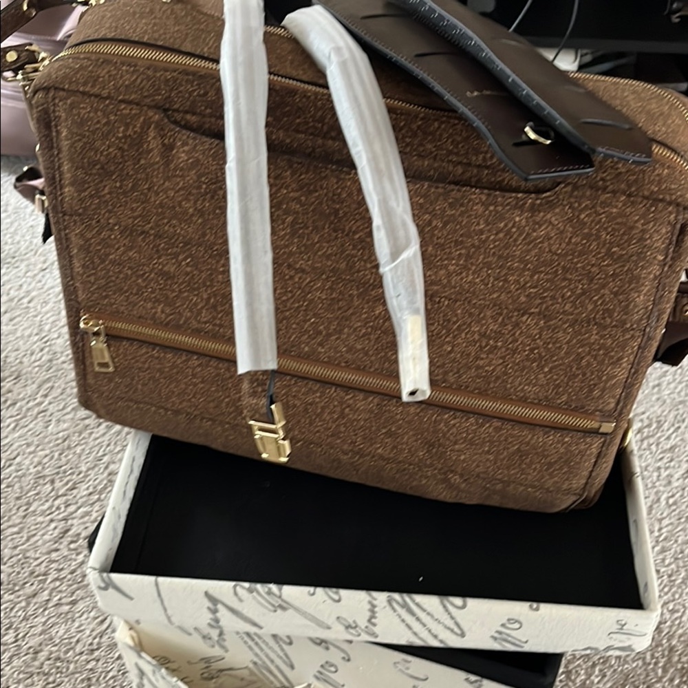 La Mansio Brown Cork Convertible Bag